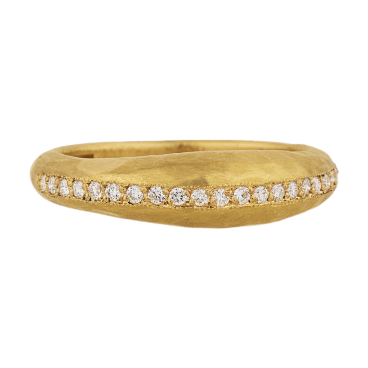 Lika Behar Boogie Line Diamond Ring in Yellow Gold