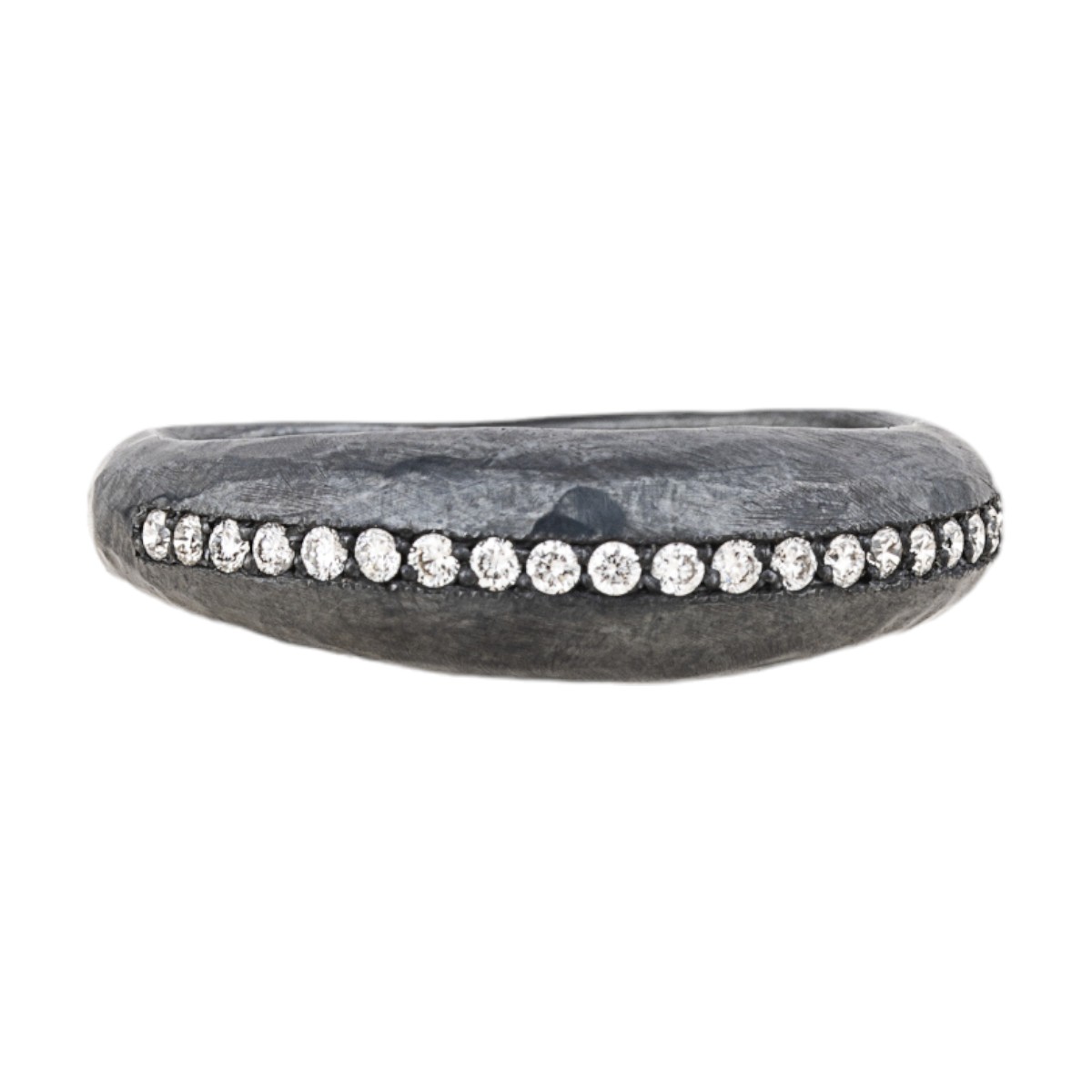 Lika Behar Boogie Line Diamond Ring in Oxidized Silver