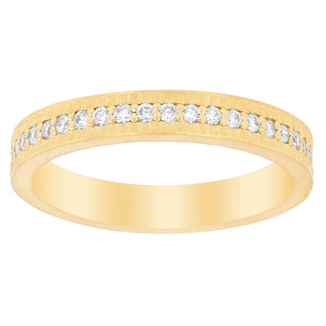 Marika Diamond Beaded Ring in Yellow Gold