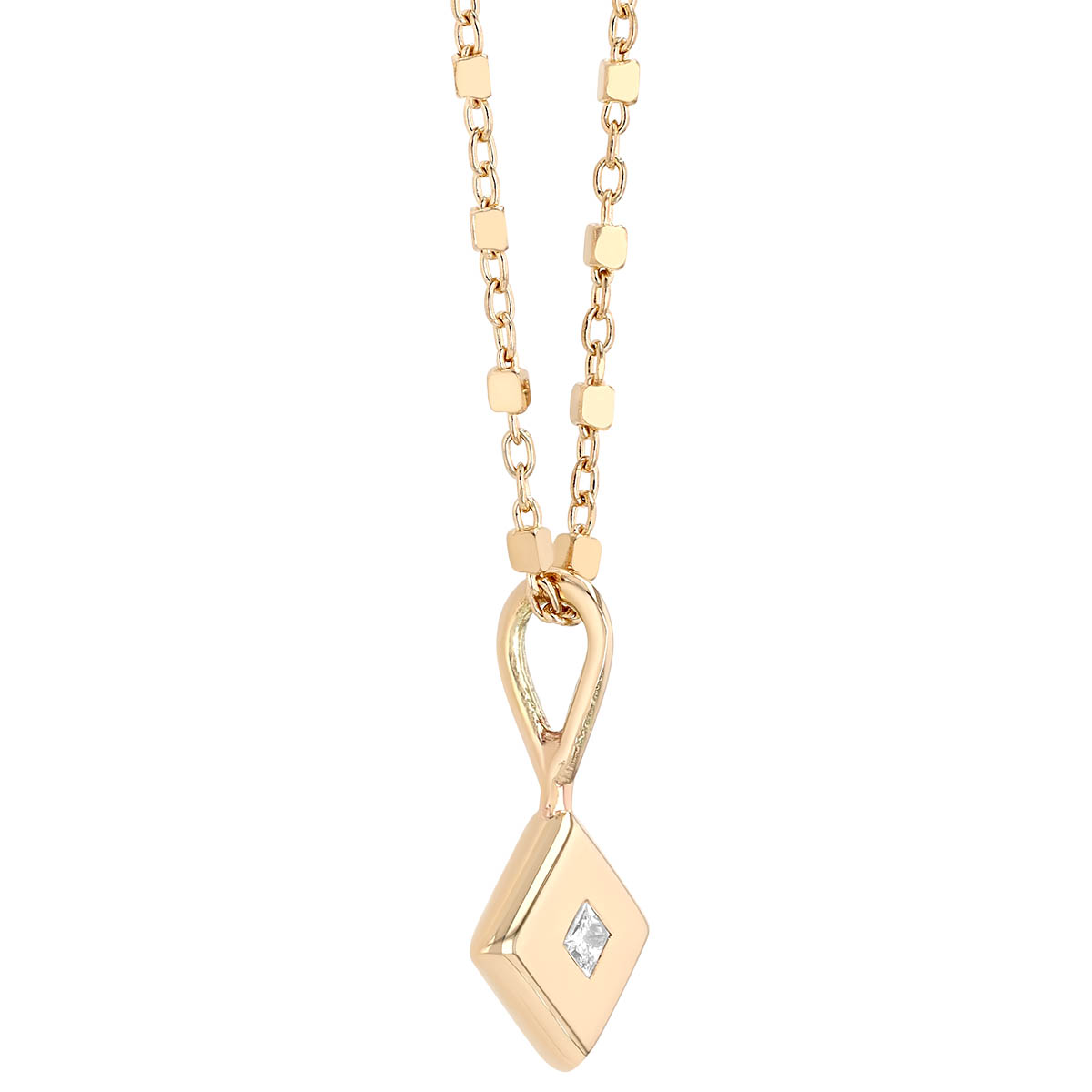 Zoe Chicco Princess Diamond Nugget Pendant Necklace in Yellow Gold, 18