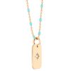 Zoe Chicco Star Set Diamond Small Dog Tag Pendant in Yellow Gold, 18"