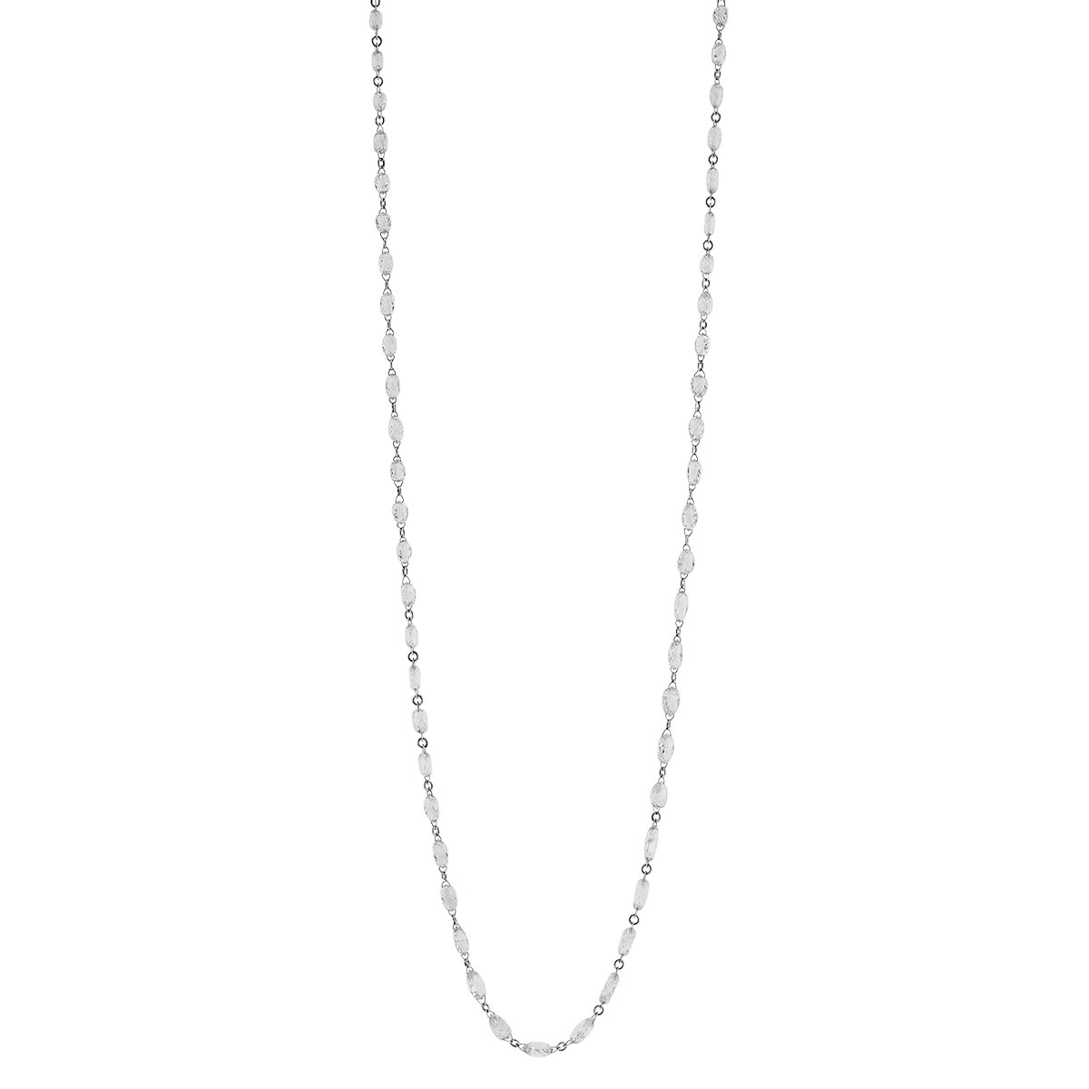 TARA Pearls Diamond Briollete Station Necklace in White Gold, 20.5