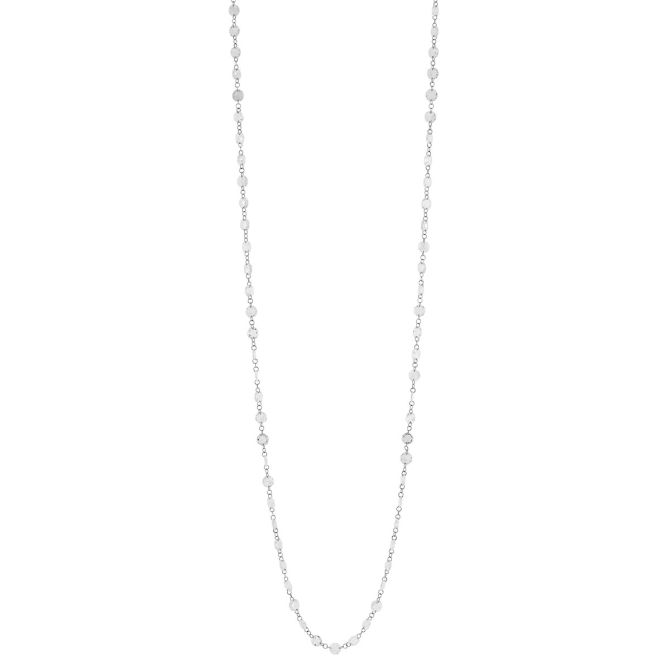 TARA Pearls Round Diamond Station Necklace in Platinum, 24"