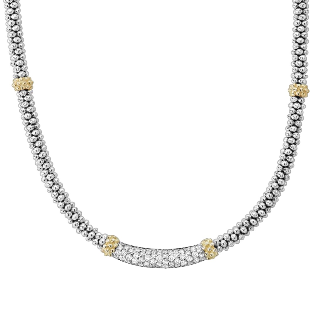 LAGOS Caviar Lux Caviar Diamond Necklace, 3mm | 04-81030-DD16 | Borsheims