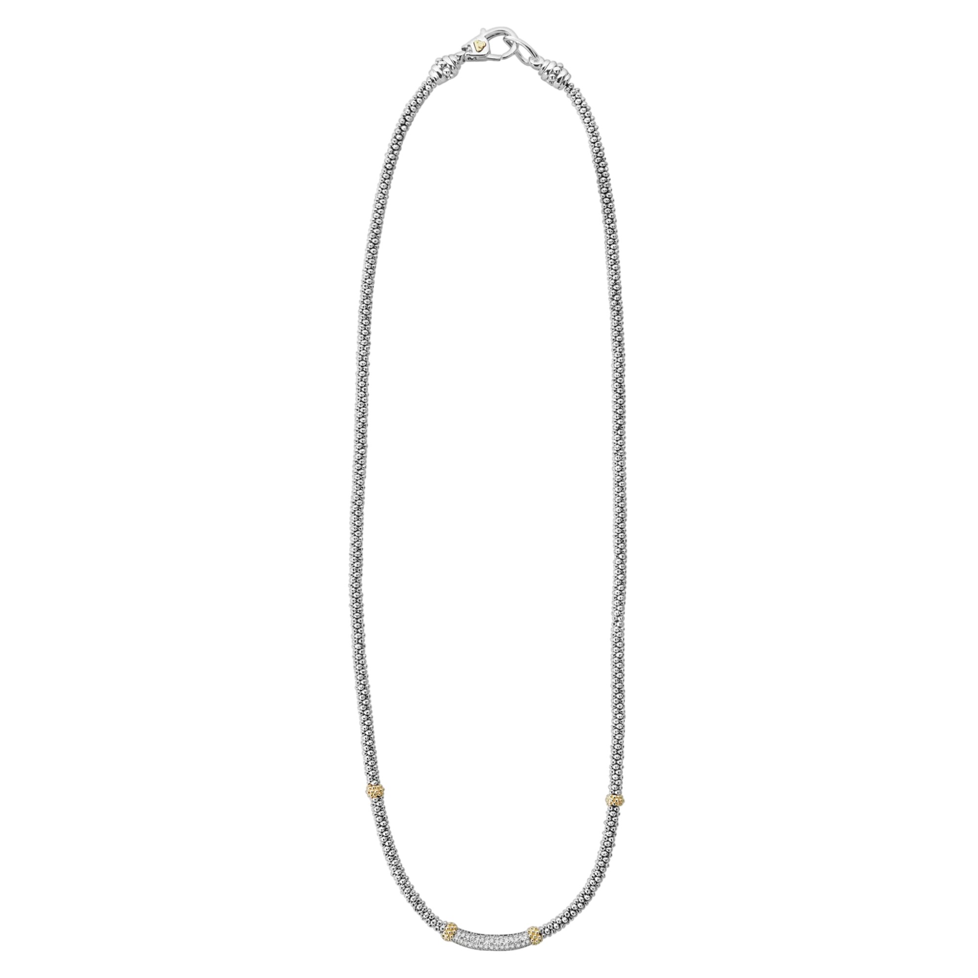 LAGOS Caviar Lux Caviar Diamond Necklace, 3mm