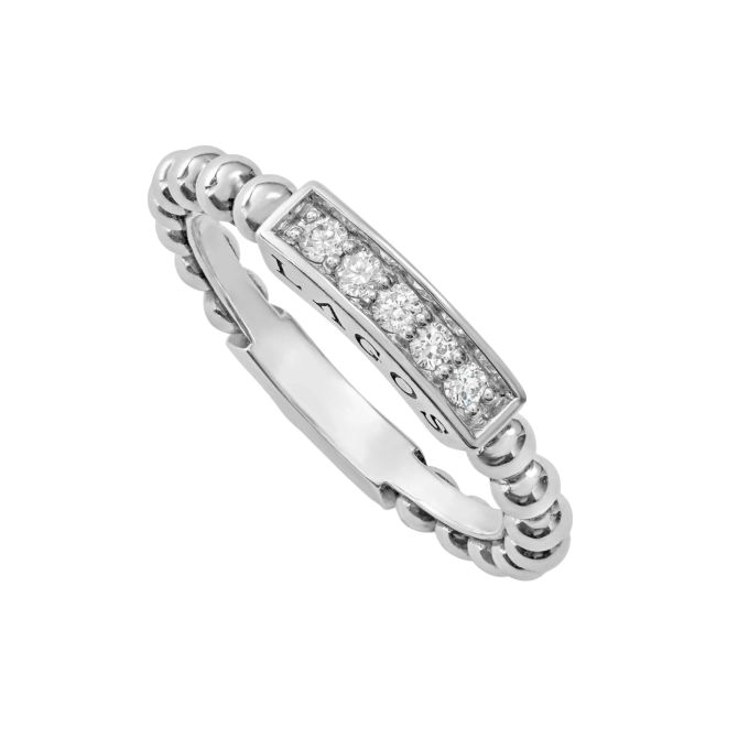 LAGOS Caviar Spark Diamond Stacking Ring, Size 6