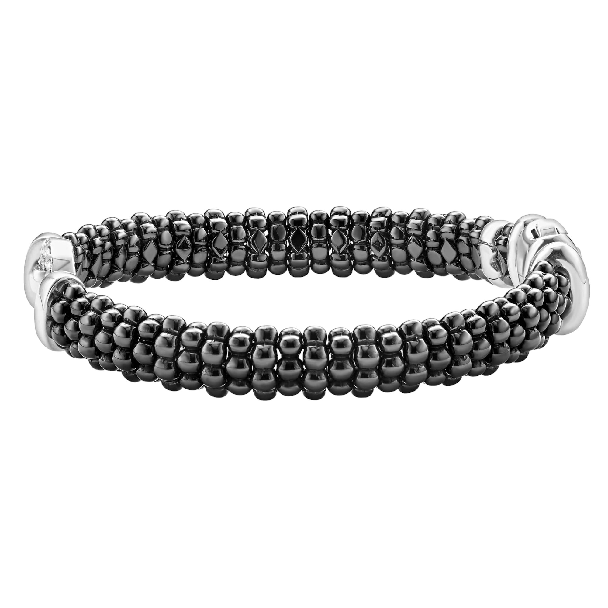 LAGOS Black Caviar Ceramic Diamond Circle Bracelet, 9mm