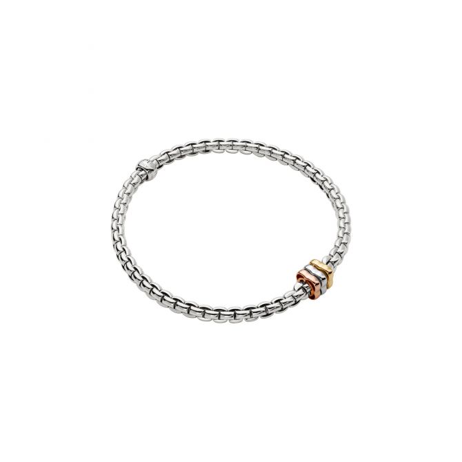 FOPE Flex'It Tri Tone Rondel Flexible Bracelet