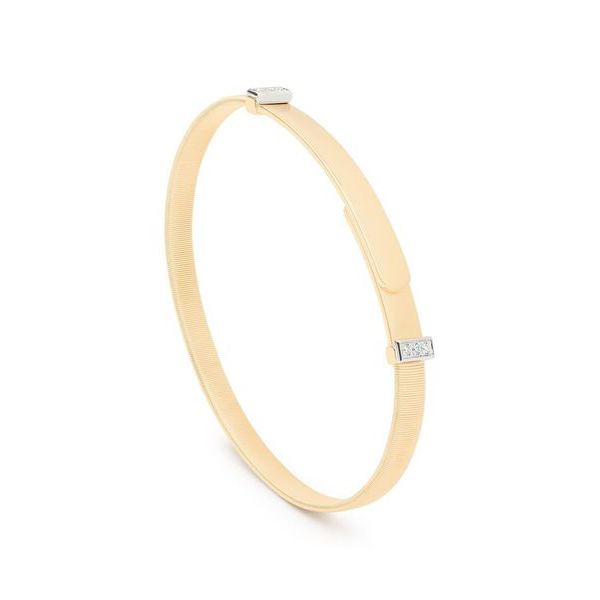 Marco Bicego Masai Diamond 2 Station Bangle in 18K Yellow Gold