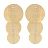 Marika Triple Disc Drop Earrings with Diamonds