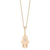 Zoe Chicco Yellow Gold Hamsa Pendant with Diamond