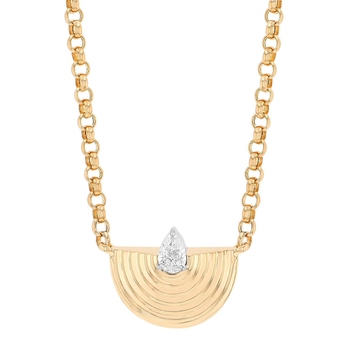 Phillips House Stories Pear Shaped Diamond Large Demi Layered Necklace in Yellow Gold, 18