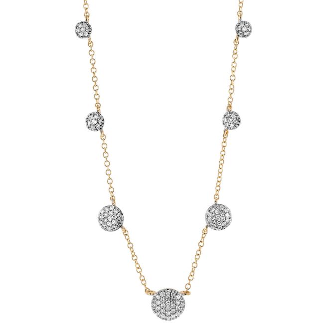 【新品】CDL Eternity Neckless Phillips House 7 Station Diamond Pave Micro Graduated Infinity