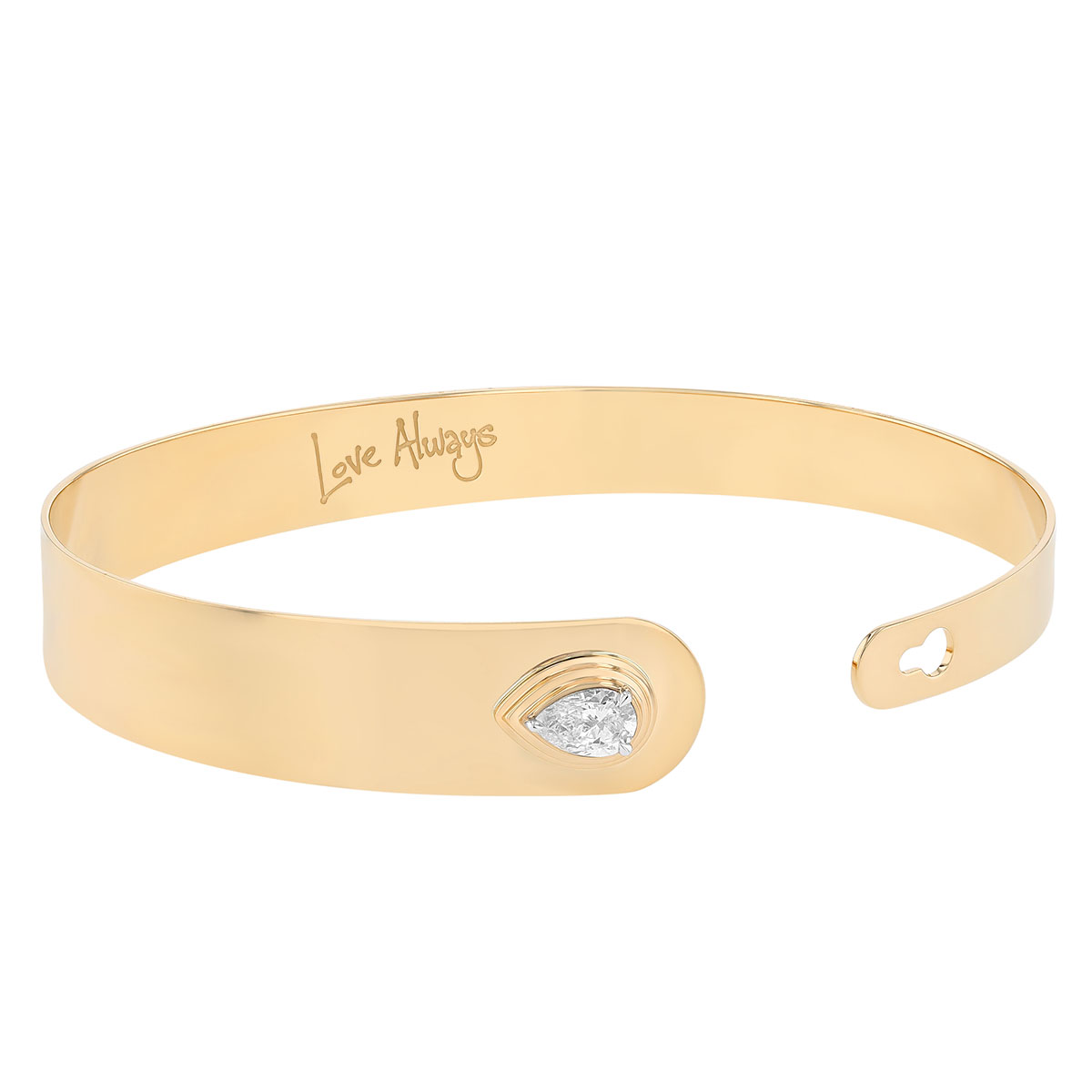 Phillips House Layered Pear Diamond Love Always Bangle Bracelet in Yellow Gold