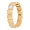 Bezel Set Emerald Cut Diamond Square Pattern Ring in Yellow Gold