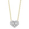 Frederic Sage Diamond Pavé Heart Pendant in Two Tone