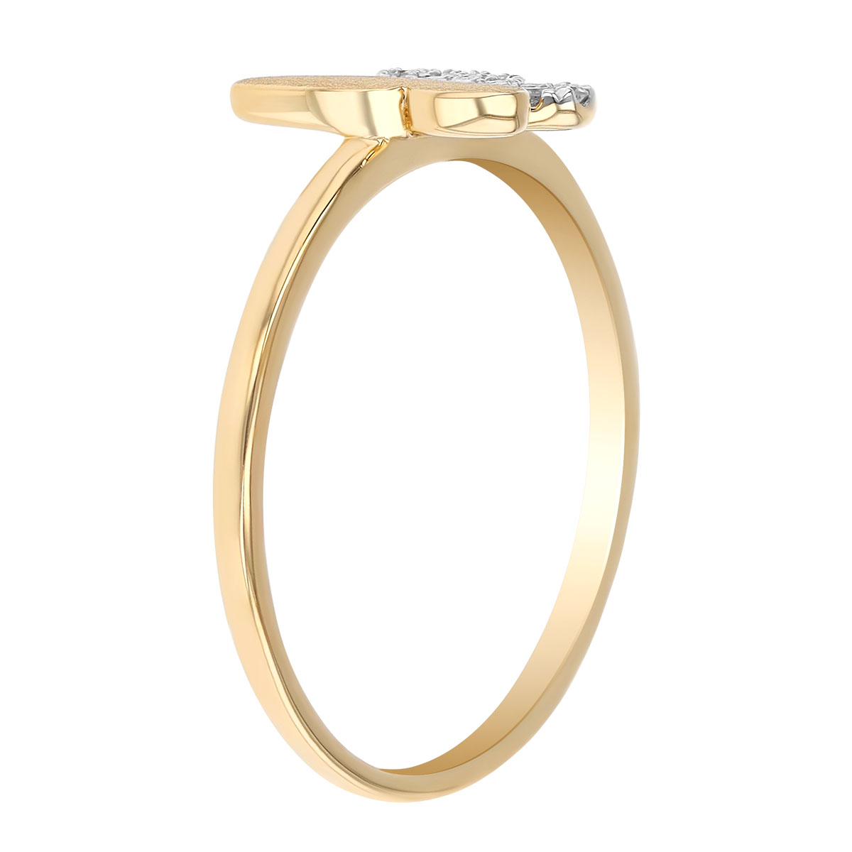 Diamond Pavé & Yellow Gold Butterfly Ring