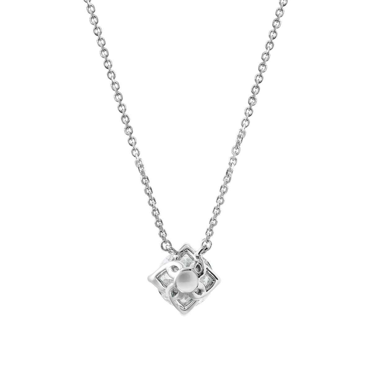 Clarity Diamond Signature Lab-Grown Round Diamond Pendant in White Gold, 1.06 ct