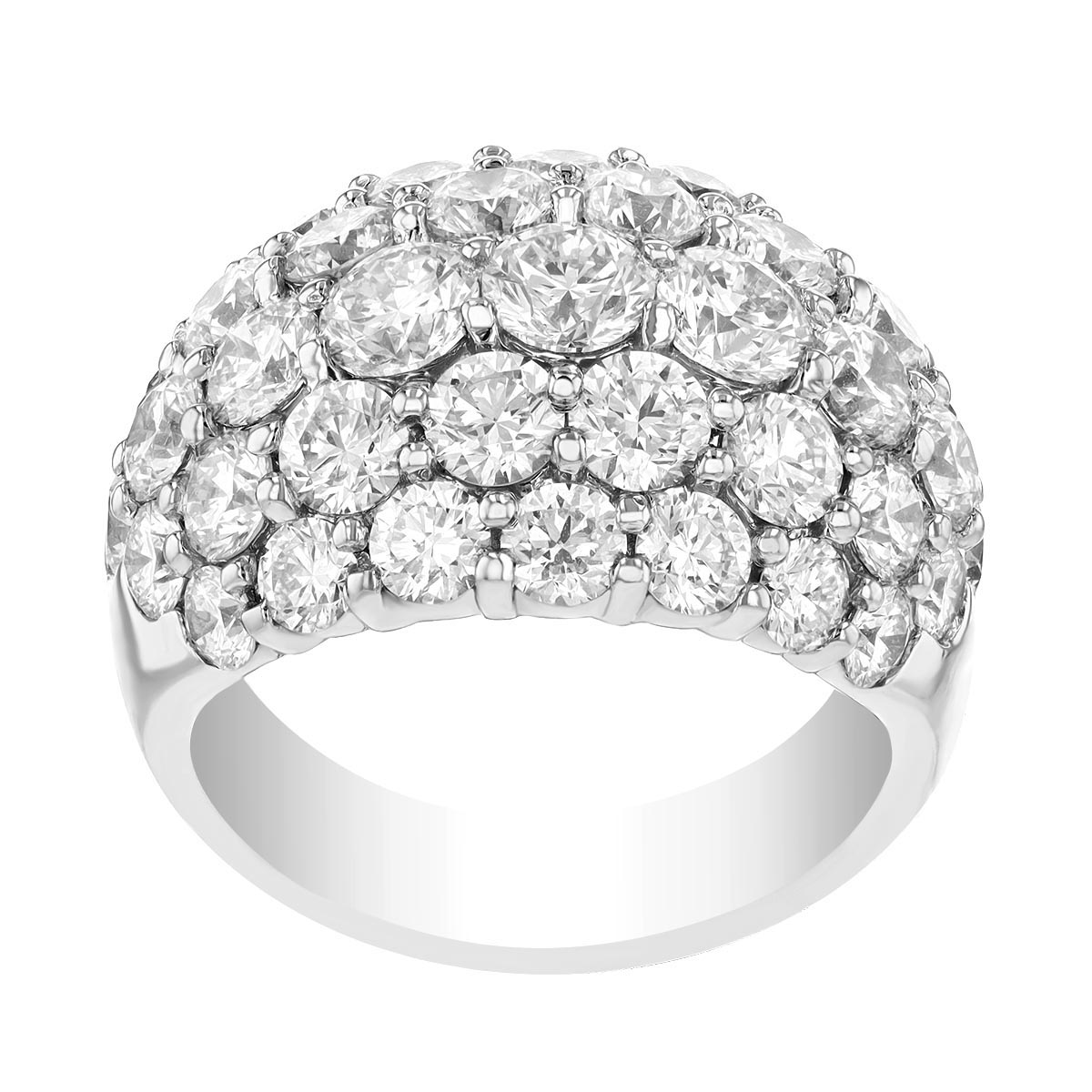 J.B. Star Round Diamond Pavé Cluster Ring in Platinum