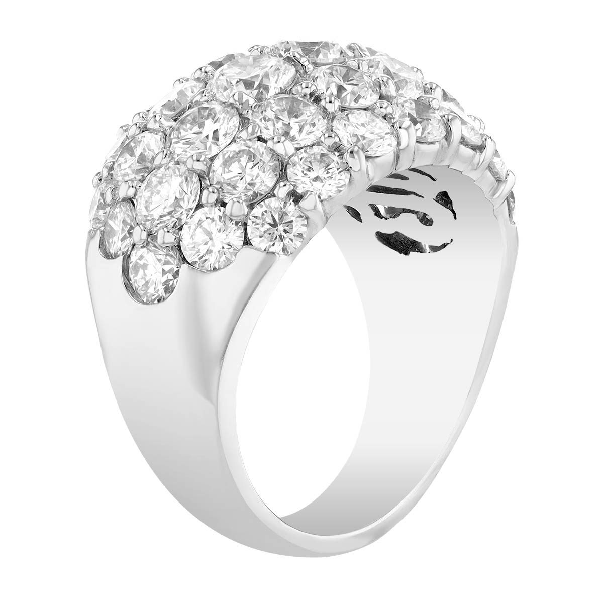 J.B. Star Round Diamond Pavé Cluster Ring in Platinum