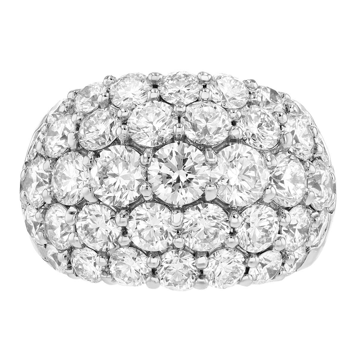 J.B. Star Round Diamond Pavé Cluster Ring in Platinum