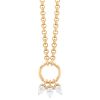 Phillips House Triple Pear Diamond Charm & Loop Necklace in Yellow Gold & Platinum, 18"