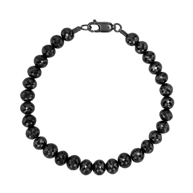 TARA Pearls Black Diamond Bead Bracelet in Black Rhodium, 8"