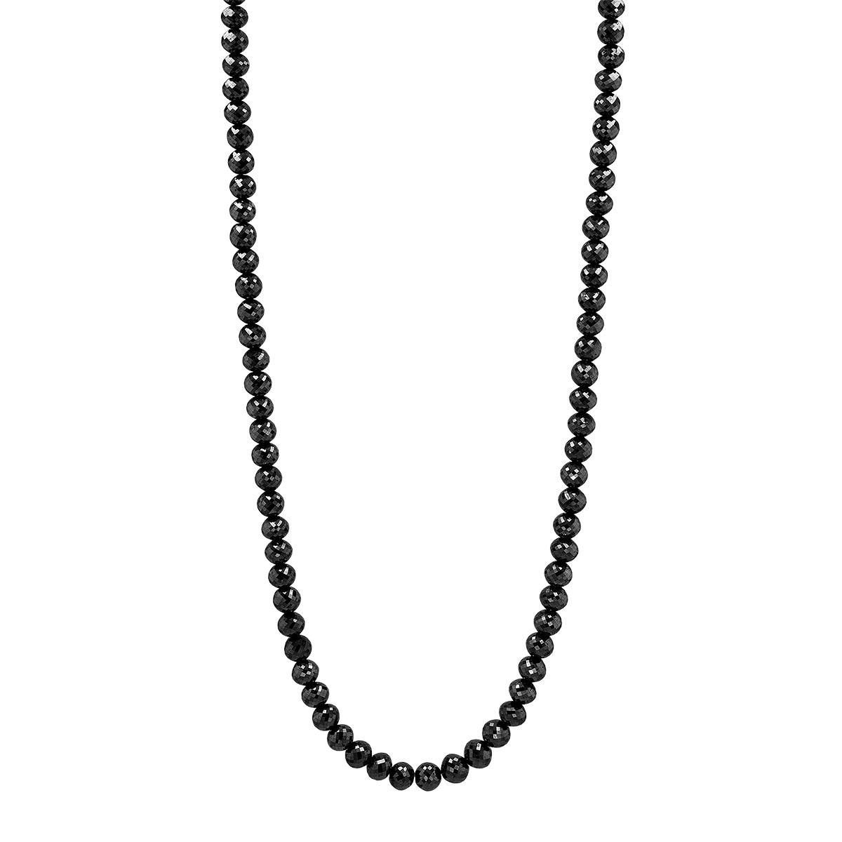 TARA Pearls Black Diamond Bead Necklace in Black Rhodium, 22.5
