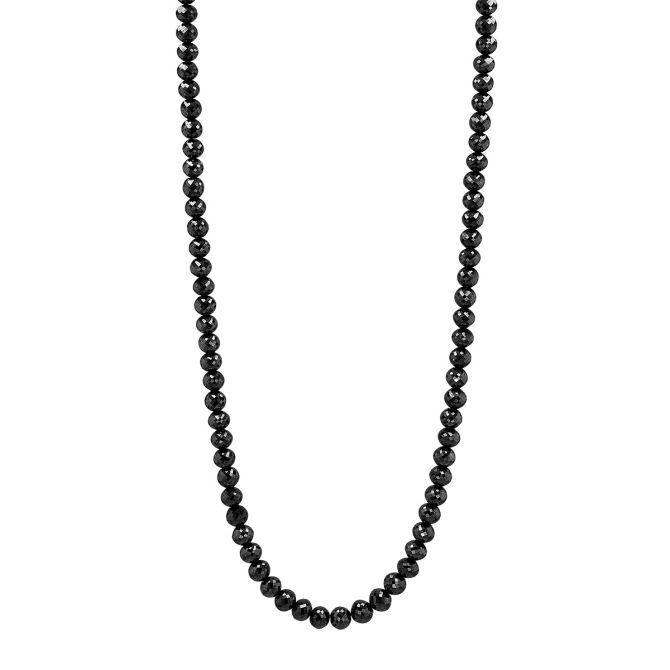 TARA Pearls Black Diamond Bead Necklace in Black Rhodium, 22.5"