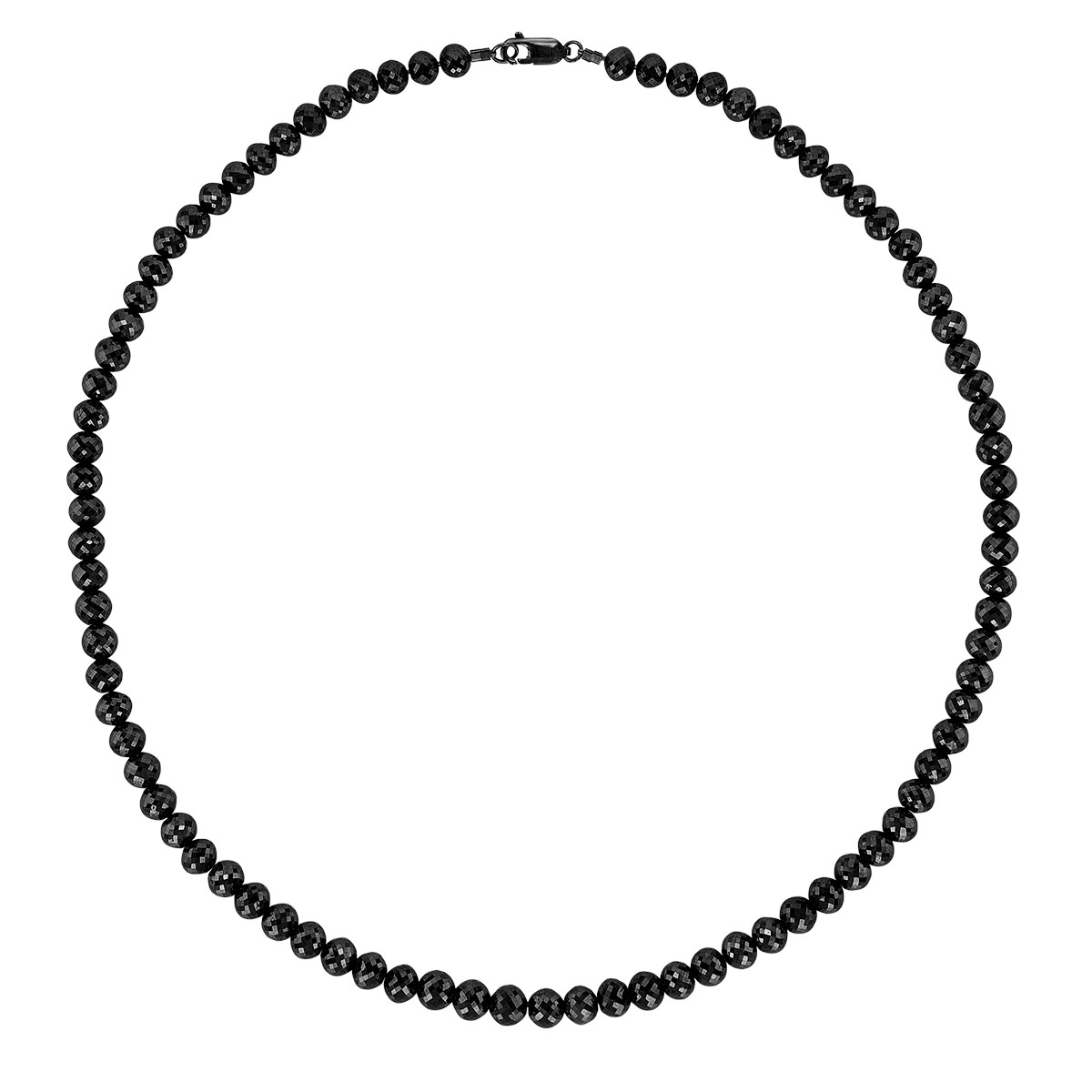 TARA Pearls Black Diamond Bead Necklace in Black Rhodium, 22.5