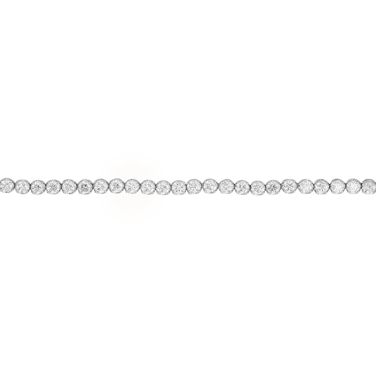 Round Diamond 4 Prong Tennis Bracelet in White Gold, 3.06 cttw, 7