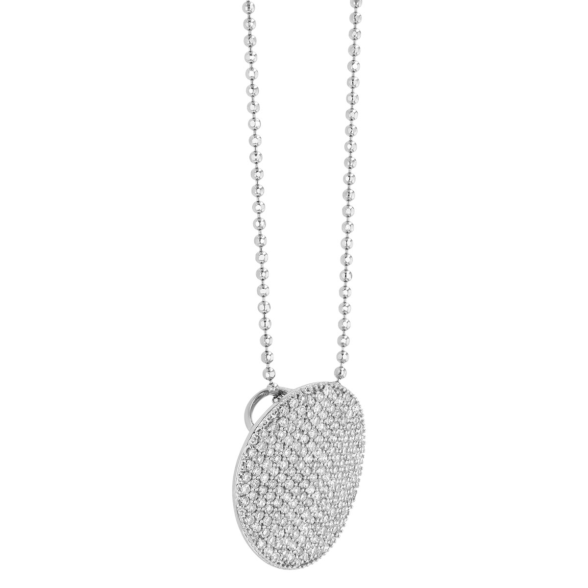 Phillips House Affair Diamond Pavé Disc Pendant in White Gold, 18