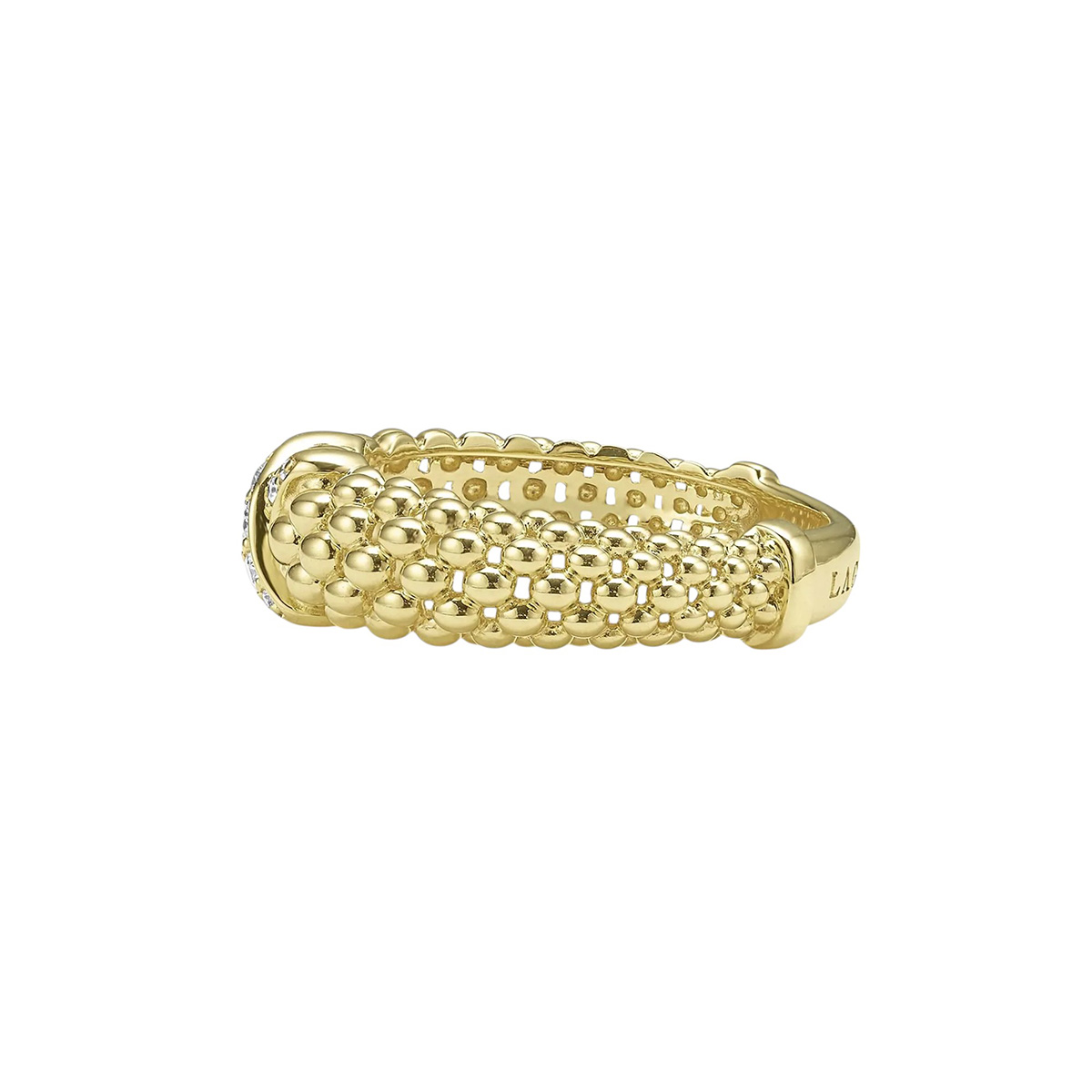 LAGOS Embrace 18K Gold X Caviar Diamond Ring