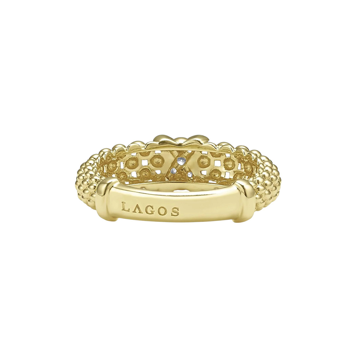 LAGOS Embrace 18K Gold X Caviar Diamond Ring