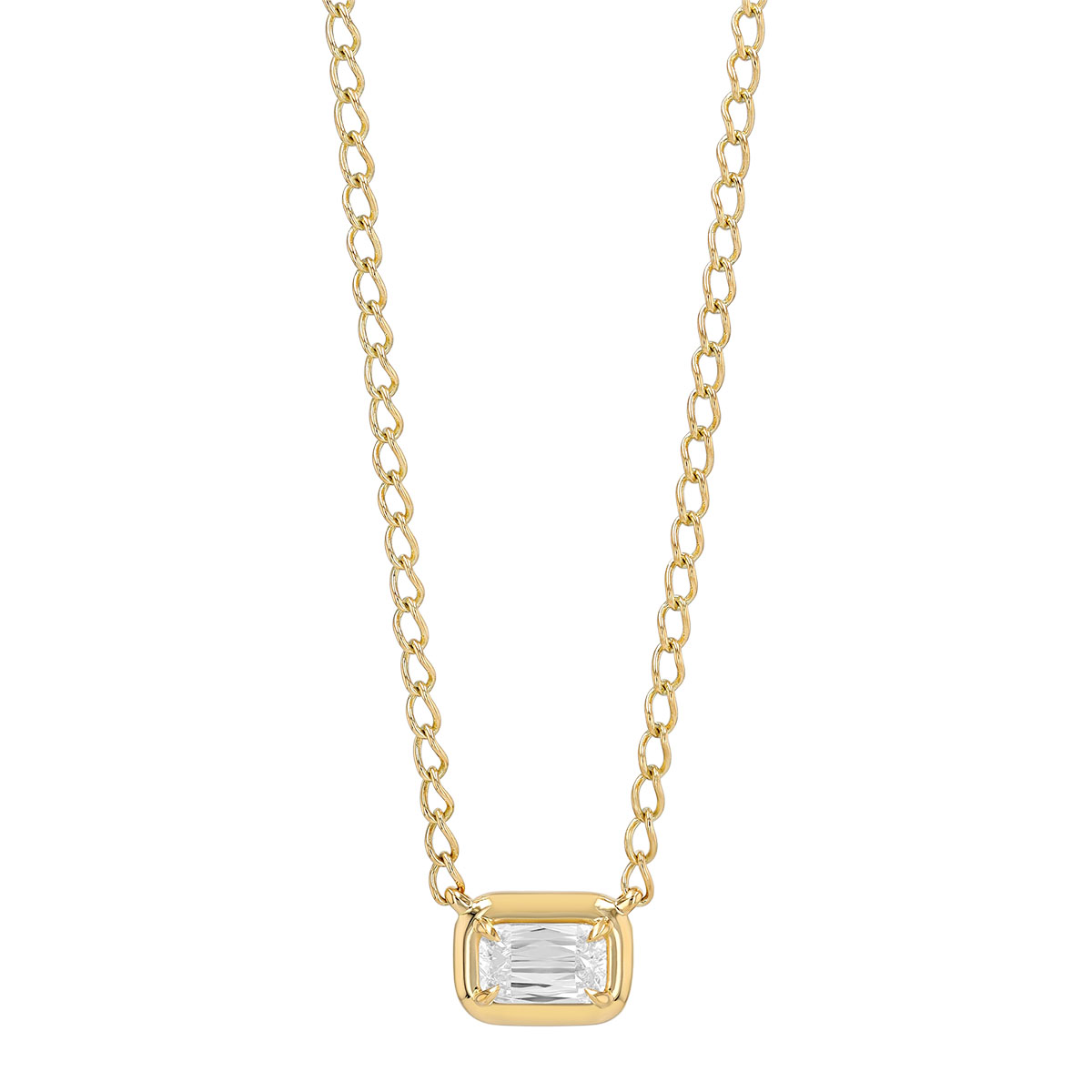 Kwiat Ashoka Diamond Bezel Solitaire Pendant in Yellow Gold, 16