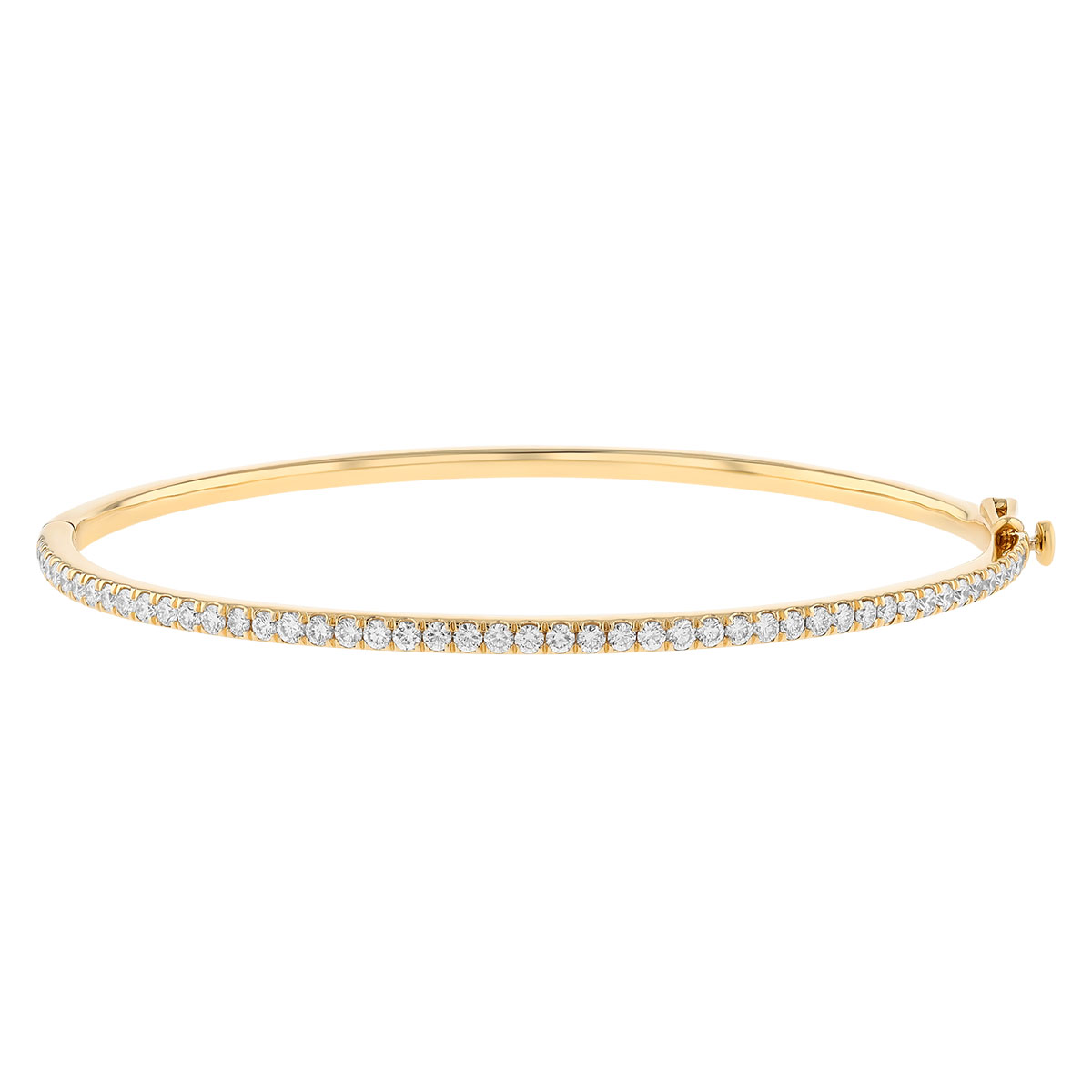 Kwiat Diamond Slim Bangle in Yellow Gold