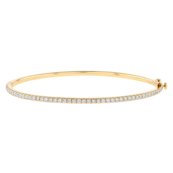 Kwiat Diamond Slim Bangle in Yellow Gold