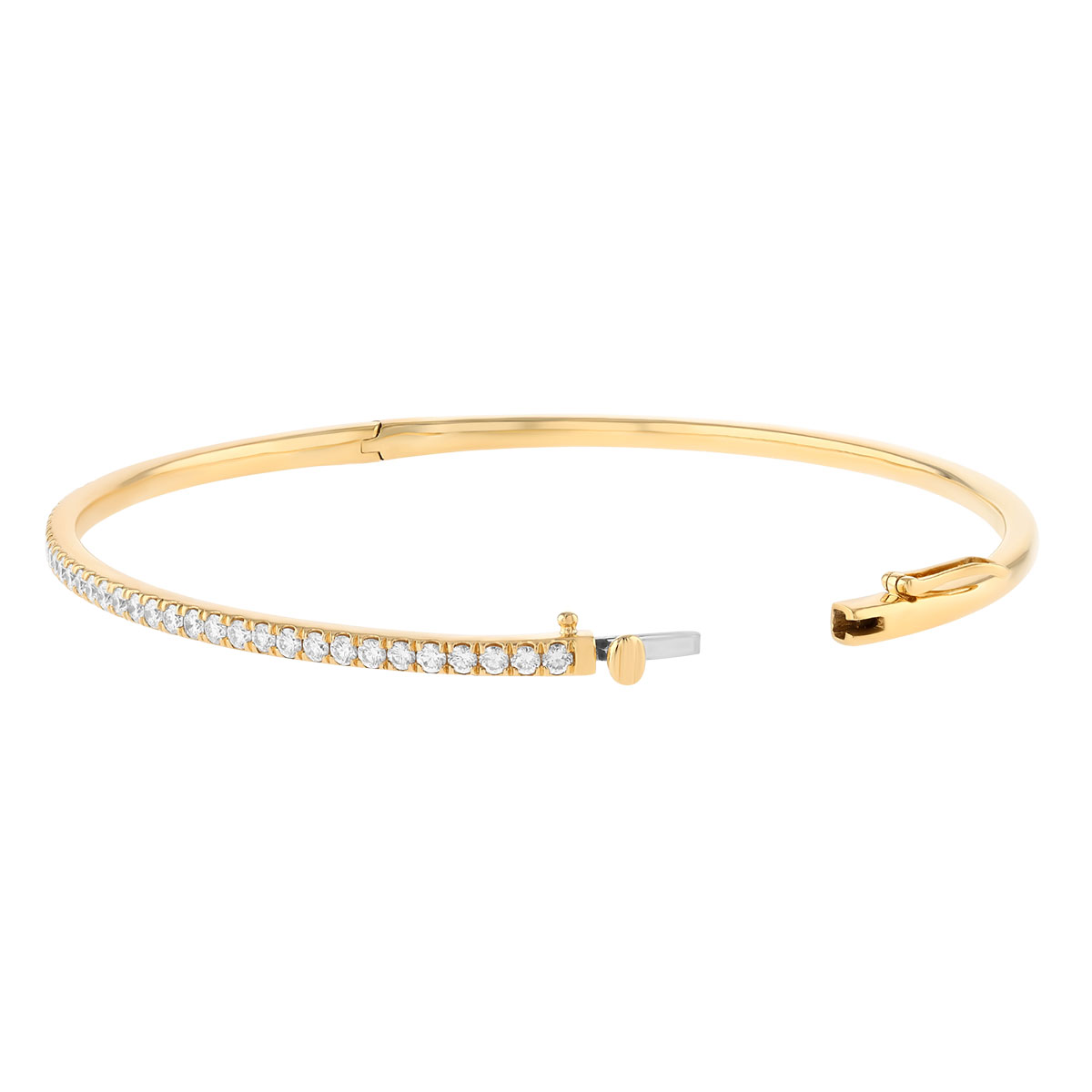 Kwiat Diamond Slim Bangle in Yellow Gold