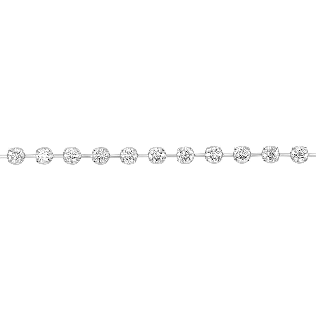 Kwiat Starry Night Round Diamond Station Bracelet in White Gold, 7
