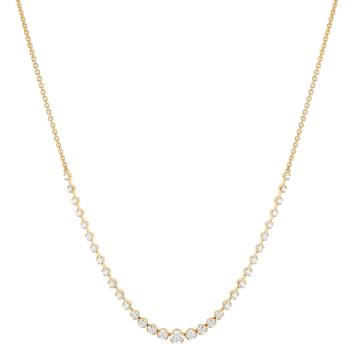 Kwiat Starry Night Diamond Demi-Riviera Necklace in Yellow Gold, 16