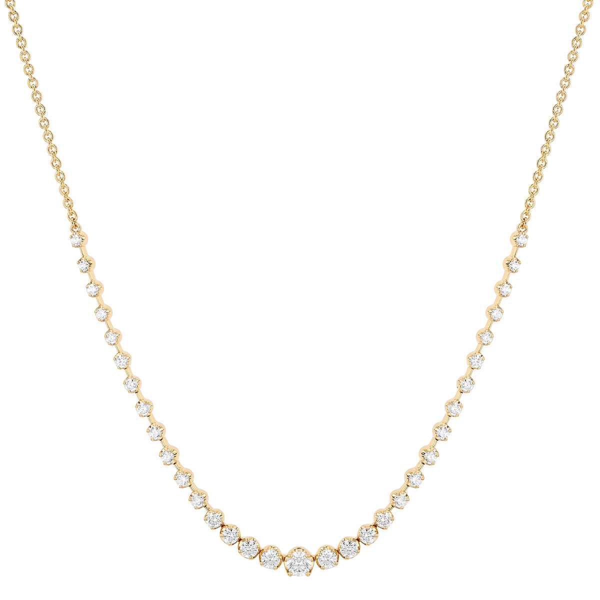 Kwiat Starry Night Diamond Demi-Riviera Necklace in Yellow Gold, 16