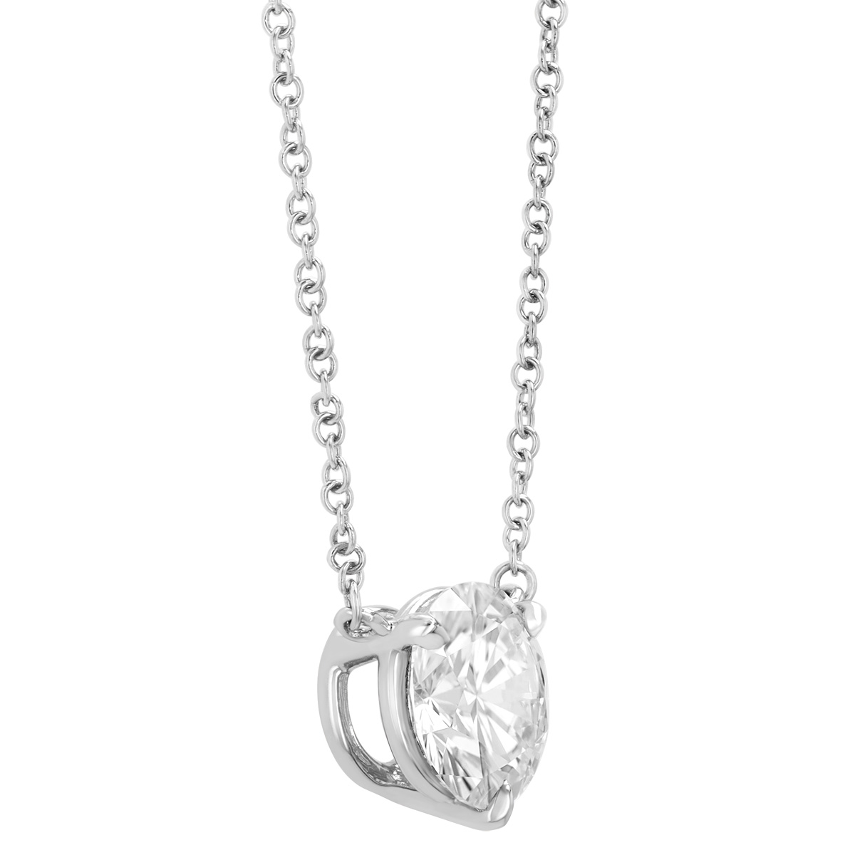 Kwiat Round Diamond Solitaire Pendant in Platinum, 16