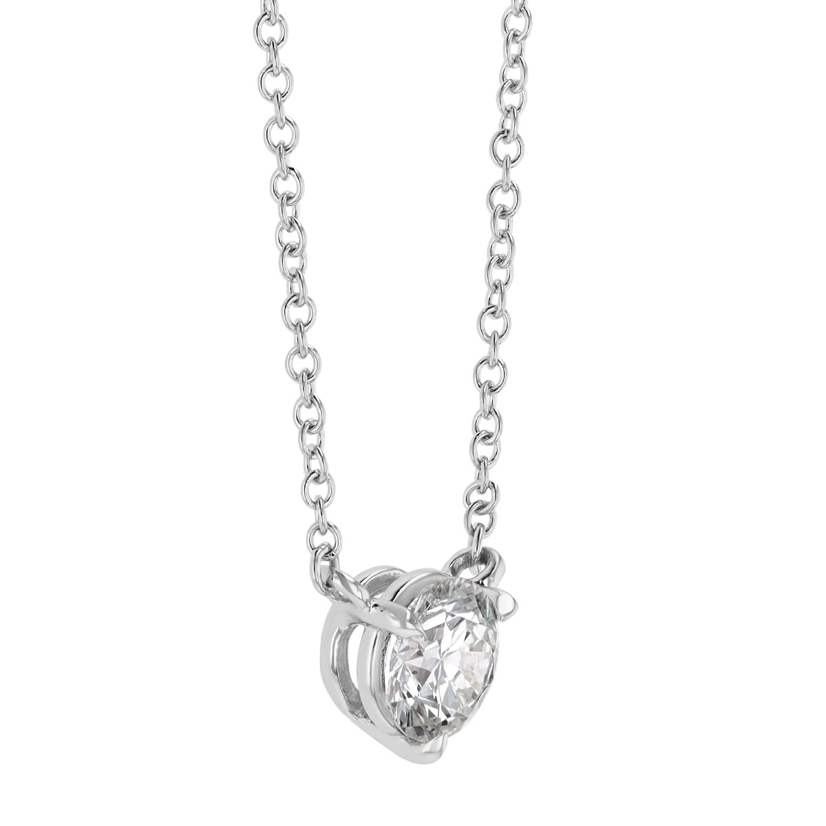 Kwiat Round Diamond Solitaire Pendant in Platinum, 16