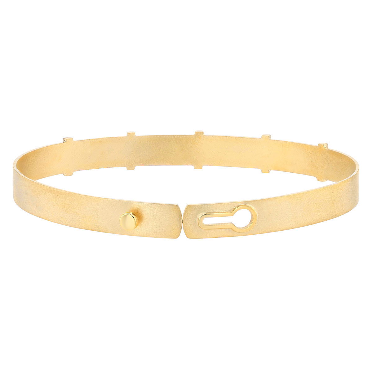 Marika Diamond Bar Station Bangle Bracelet in Yellow Gold