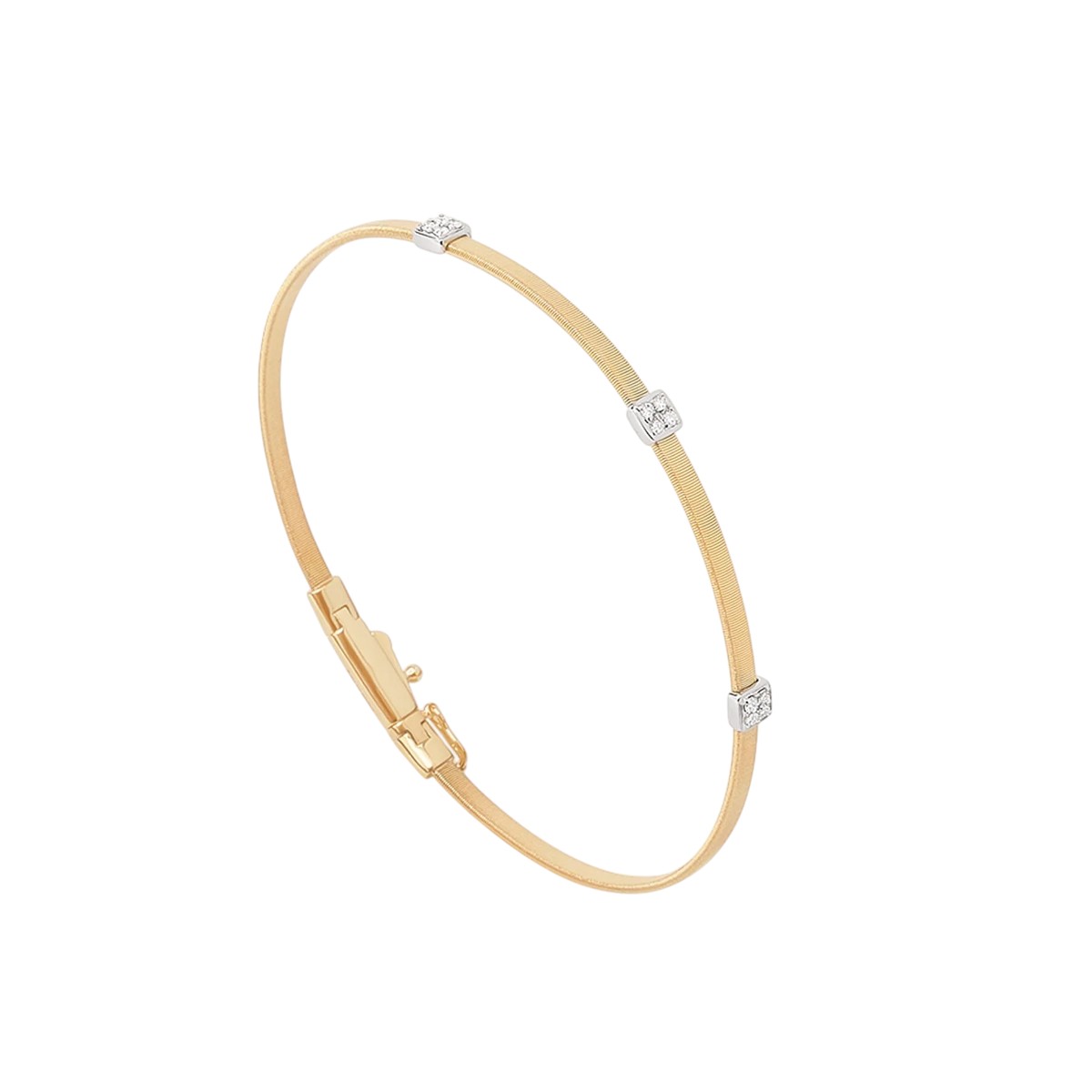 Marco Bicego Masai Diamond Station Coil Bracelet in Two Tone