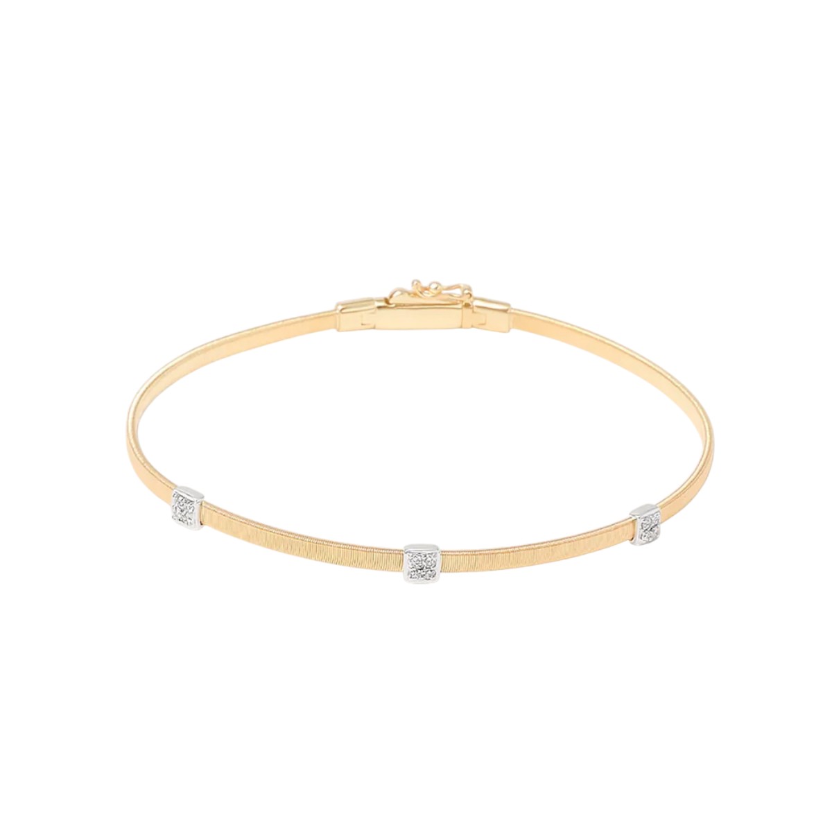 Marco Bicego Masai Diamond Station Coil Bracelet in Two Tone