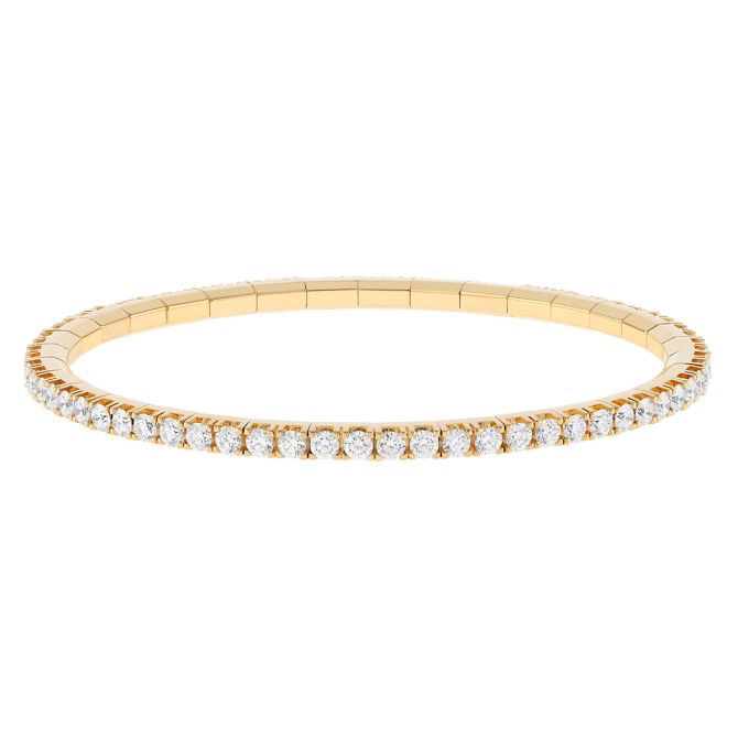 Diamond Stretch Bracelet in Yellow Gold, 3.17