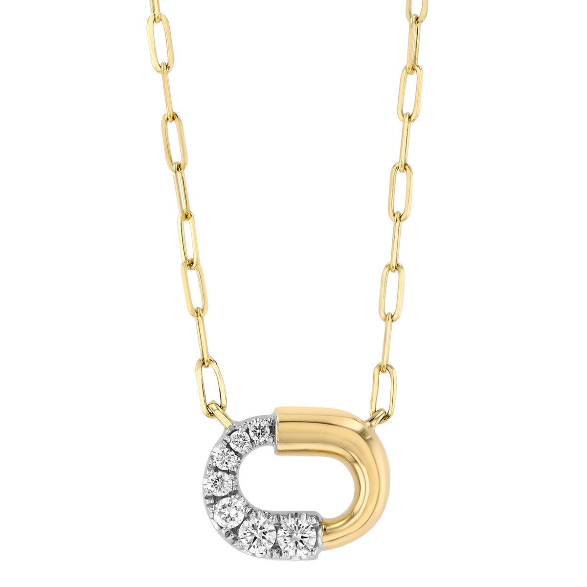 Frederic Sage Graduated Diamond & Yellow Gold Oval Link Pendant, 18