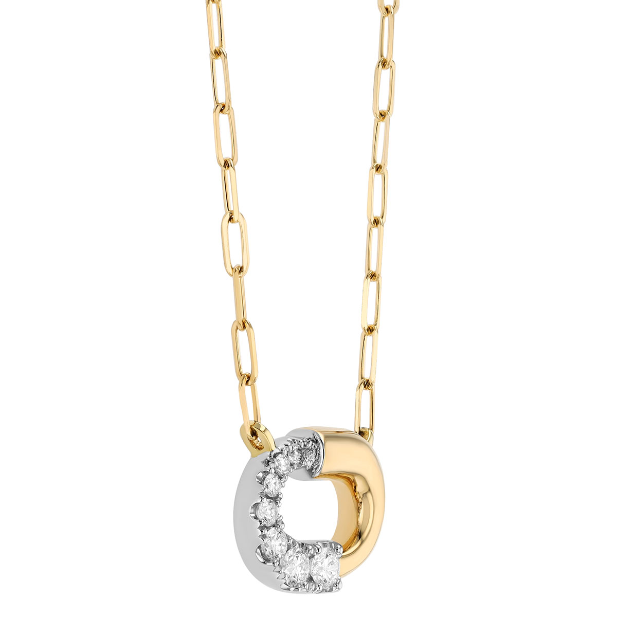 Frederic Sage Graduated Diamond & Yellow Gold Oval Link Pendant, 18