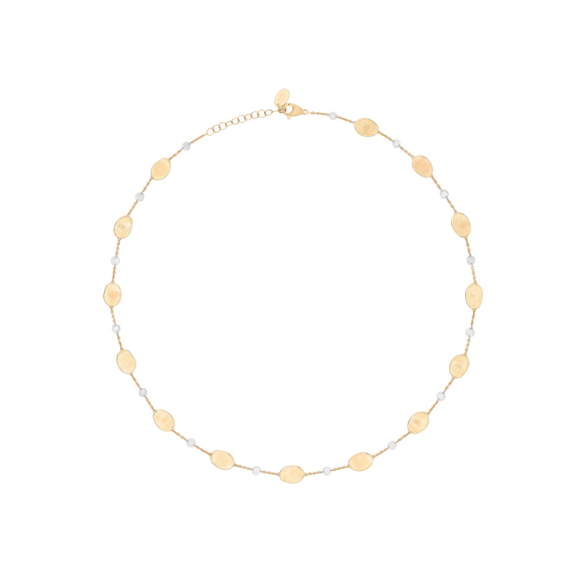 Marco Bicego Lunaria Diamond & Yellow Gold Leaf Station Necklace, 16.5